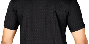 Black Polo Neck Men T-Shirt