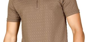 Brown Polo Collor Men T-Shirt