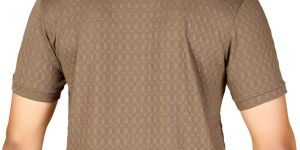 Brown Polo Neck Men T-Shirt
