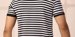 Striped Regular Fit Men Polo Neck T-Shirt