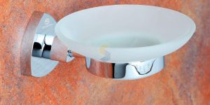 Zudio Brass Glass Soap Dish