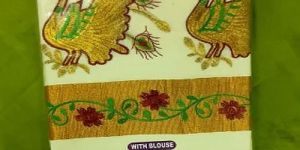 Designer Kerala Pure Cotton Saree