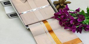 Orange Cotton Shirt And Dhoti Matching Set