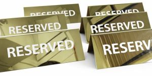 Gold Reserved Table Signs Premium Metal Reservation Seat Signs