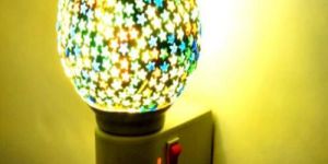 Starry Sky Mosaic Ceramic Plug Night Lamp