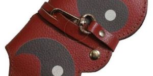 Red Leather Eye Glasses Sling Bag