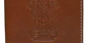 Tan Brown Genuine Leather Passport Holder