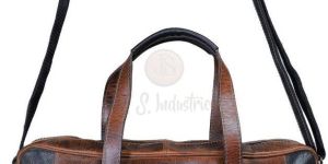 Vintage Leather Duffel Bag for Men
