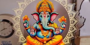 Customized Wooden Ganesh Ji Idol for Ganesh Chaturthi and Temple