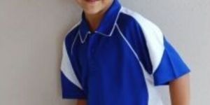 Boys Blue Contrast Panel Polo T Shirt