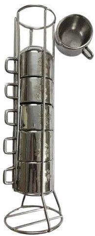 6 Pcs Stainless Steel Cup Stand