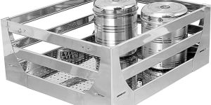 Modular Kitchen Trolley Basket Jar Holder