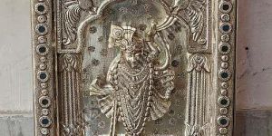 Silver Plated Banke Bihari Photo Frame