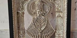 Silver Plated Khatu Shyam Photo Frame