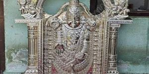 Silver Plated Lord Tirupati Balaji Sri Venkateshwara Statue