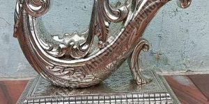 Wooden Handicraft Silver Plated Bottle Holder