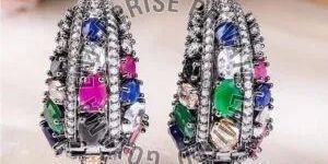 Multicolour Gemstone Stud Earrings