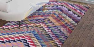 Cotton Kilim Style Flat Weave Rug