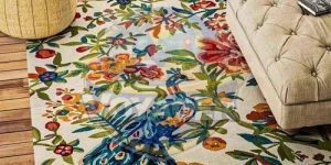 Wool Floral Pattern Rug