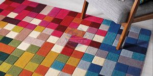 Wool Geometric Handloom Carpet
