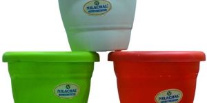 Multi Color Round Plastic Flower POT
