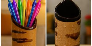 Rustic Glaze Ceramic Pen Holder