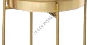 Golden Metal Round Planter