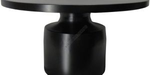 Matt Black Round Coffee Table