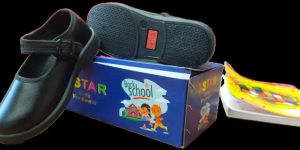 Star Buckle Belly Girl School Shoe
