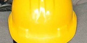 yellow plastic safety helmet