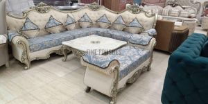 Ornate Carved Sectional Sofa Set