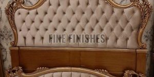 Royal Tufted Panel Wooden King Size Bed