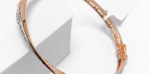 22KT New Design Gold Kada Stone Rose Gold