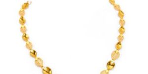 9KT New Design Gold Paper Casting Pro Max Necklace Set Plain