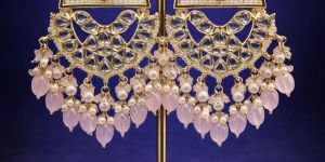 Royal Pearl ARC Kundan Chandelier Earrings