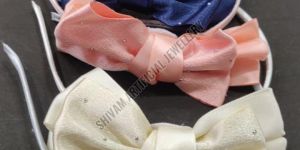 Stone Work Fabric Bow Hair Band