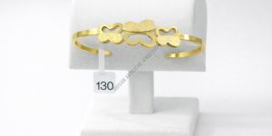 Textured Clover Shape Bangle