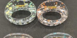 Transparent Oval Confetti Hair Claw Clip