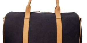 black canvas duffel bag