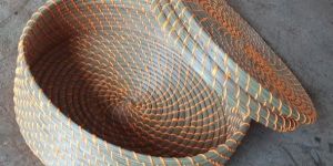 Handcrafted Round Sabai Grass Basket