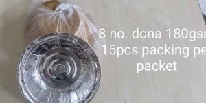 8 Inch Disposable Silver Paper Dona