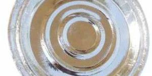 Round Disposable Silver Paper Plate