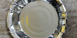 Round Plain Silver Foil Paper Plate