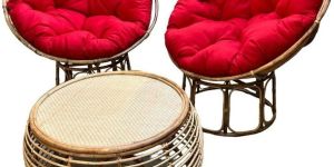 Cane Chair Coffee Table Set