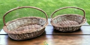 Cane Oval Shaped Basket