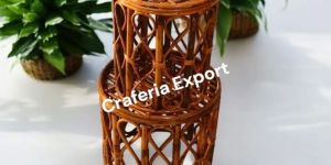 Cane Round Stool