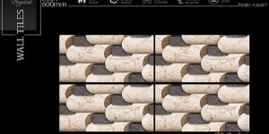 Beige Marble Block Matt Ceramic Wall Tiles