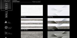 Linear Stone Pattern Digital Ceramic Wall Tiles