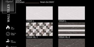 Modern Grey Pattern Gloss Ceramic Wall Tiles