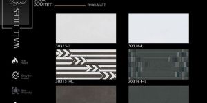 Modern Linear Matt Finish Ceramic Wall Tiles